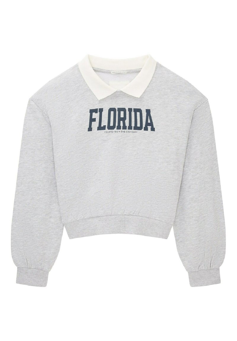 TOM TAILOR MIT POLOKRAGEN  - Felpa - light stone grey melange