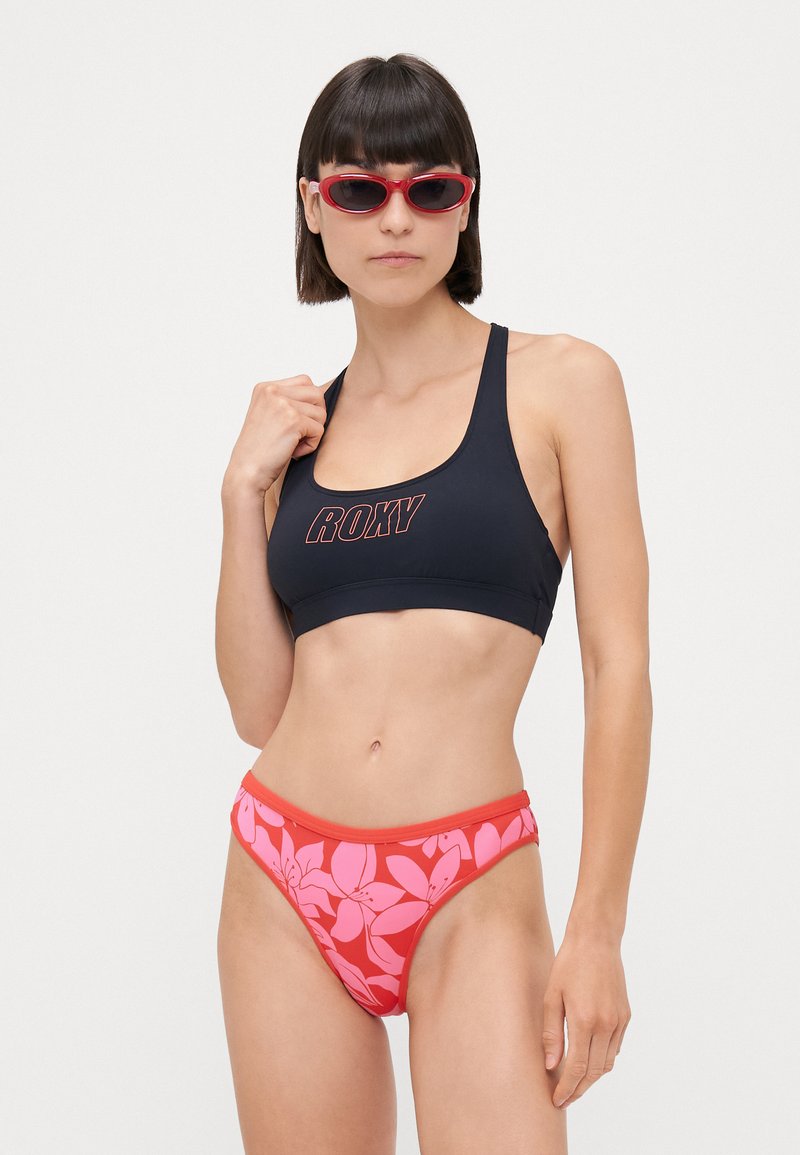 Bas De Bikini ROXY Taille L – Rose à Motif Floral – Neuf Sans étiquette
