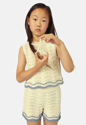 MIPOUNET PUNTO CLAUDIA - Shorts - ecru blue