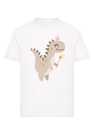 NIEDLICHER DINOSAURIER - Print T-shirt - weiß