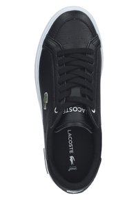 Lacoste POWERCOURT - Sportcipő - blk/wht