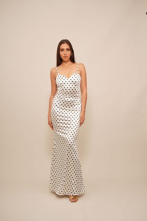 MADALINE HEART NECK LINE MAXI - Iltapuku - white