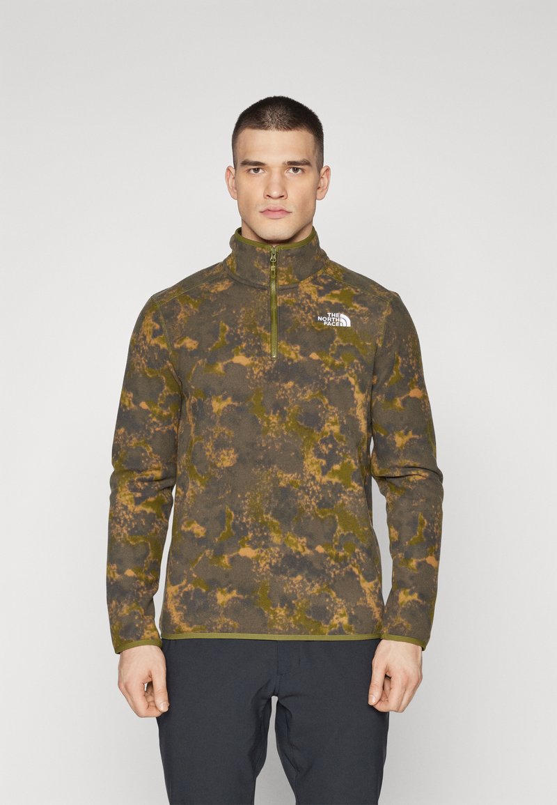 The North Face GLACIER PRINTED 1/4 ZIP - Polárpulóver - forest/olive/moss