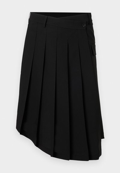 Feng Chen Wang PLEATED MIDI SKIRT - Kratke hlače - black