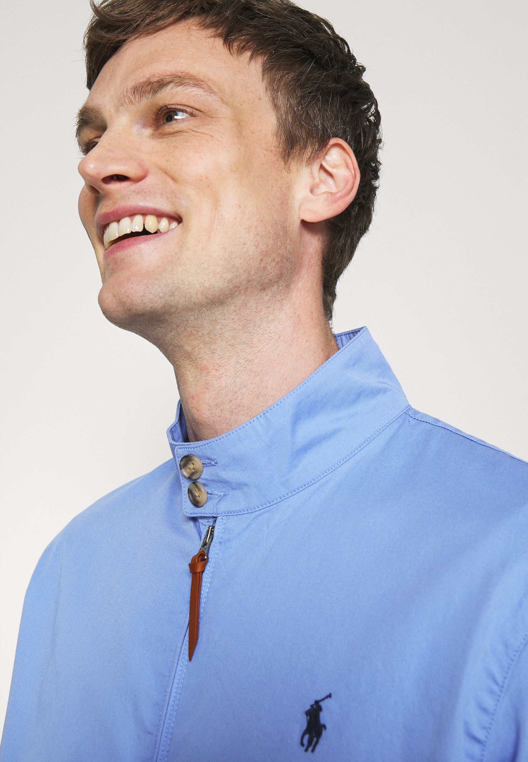 light blue polo jacket
