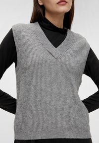 Object OBJMALENA  WAISTCOAT - Pullover - medium grey melange