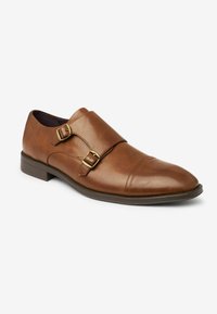 Next DOUBLE MONK TOE CAP SHOES - Puvunkengät - tan brown