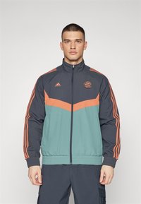 adidas Performance FC BAYERN M�NCHEN SZN TRACK TOP - Squadra - dark grey/hazy emerald