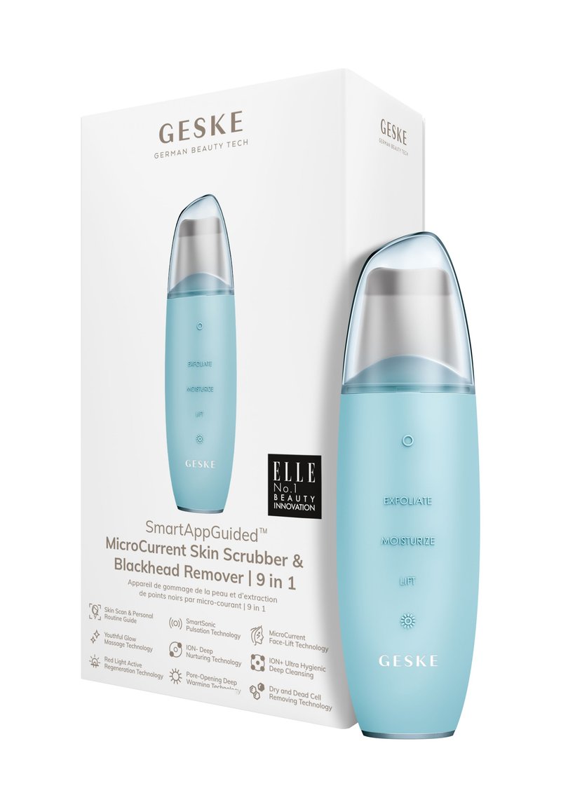GESKE - MICROCURRENT SKIN SCRUBBER BLACKHEAD REMOVER 9 IN 1 - Ansiktsvård - tillbehör - turquoise, Förstora