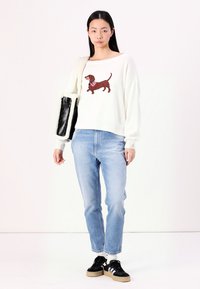 Hollister Co. SLOUCHY AMERICANA GRAPHIC - Džemperis - white