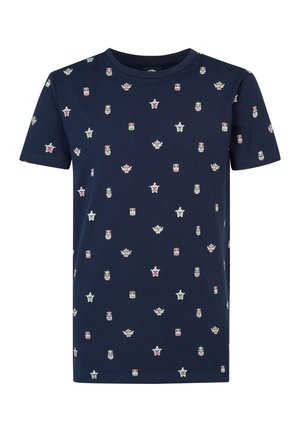 Print T-shirt - navy blue