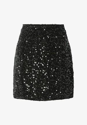 Pieces Minifalda - black
