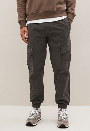 SLIM FIT TAPERED STRETCH - Kareiviško stiliaus kelnės - charcoal grey