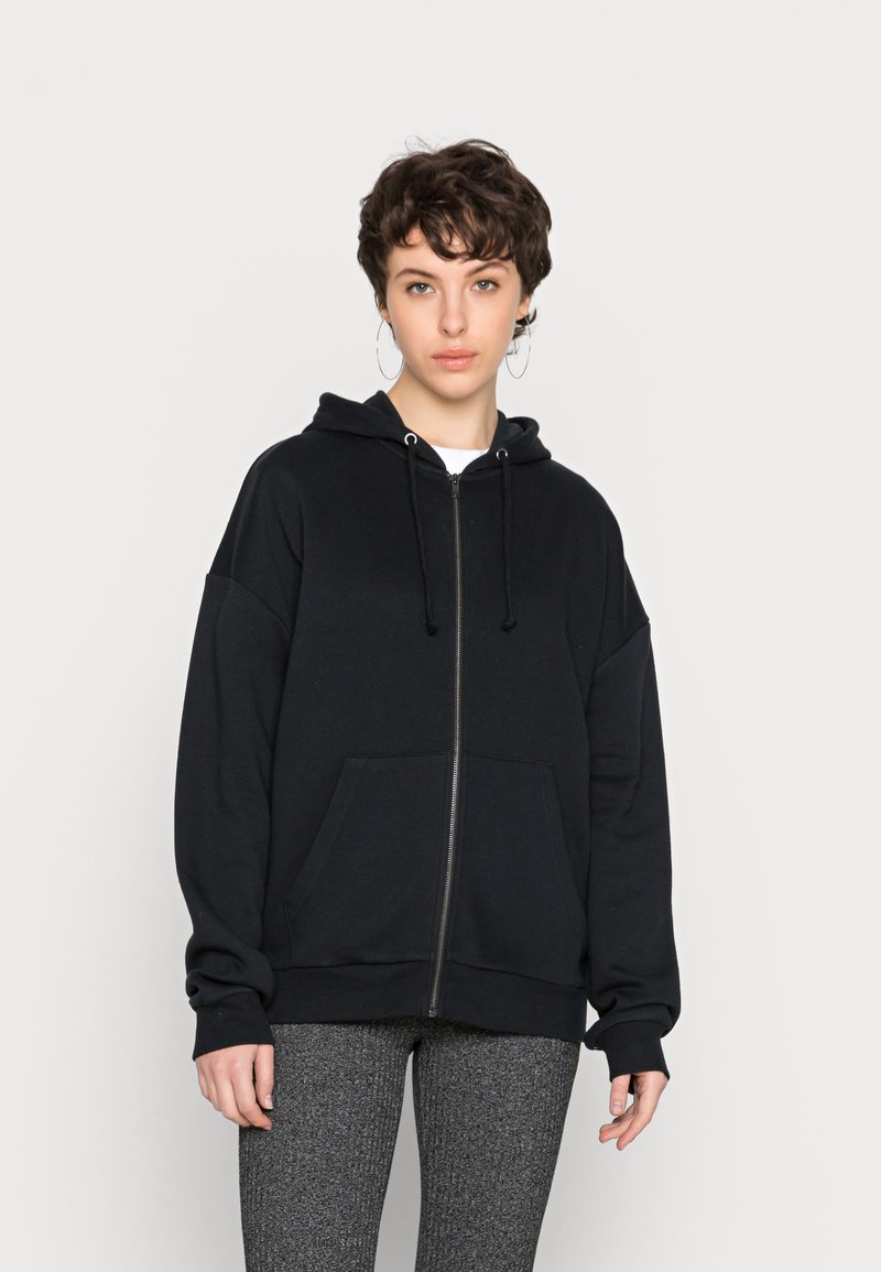 Damen Sweatshirts | Even&Odd EMBROIDERED OVERSIZED HOODED ZIP JACKET Sweatjacke black/schwarz - EW14667 Damen Sweatshirts | Even&Odd EMBROIDERED OVERSIZED HOODED ZIP JACKET Sweatjacke black/schwarz - EW14667