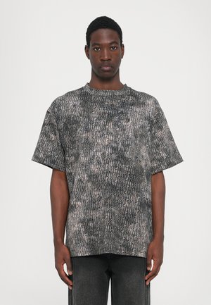 ALLOVER LOGO - T-shirt imprimé - moon rock/nero