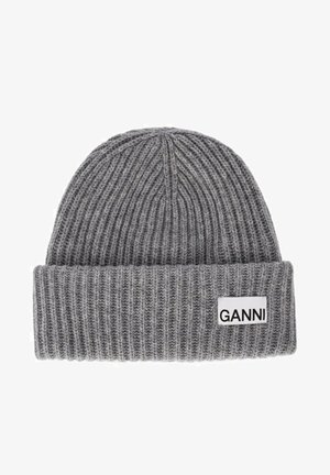 Ganni, OVERSIZE A COSTE MÉLANGE - Gorro - grey