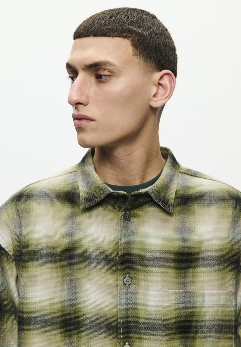 WOOD WOOD Chemise - deep lichen check