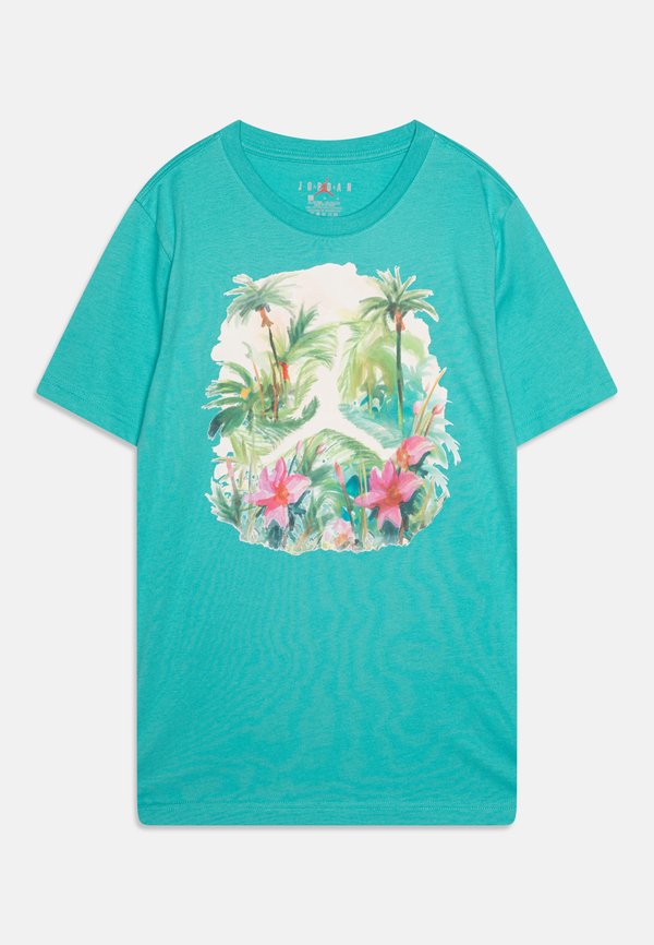POOLSIDE - Print T-shirt - washed teal