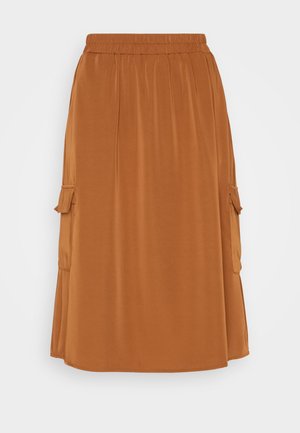 VILA VIPETRA CARGO SKIRT - A-Linien-Rock - caramel café