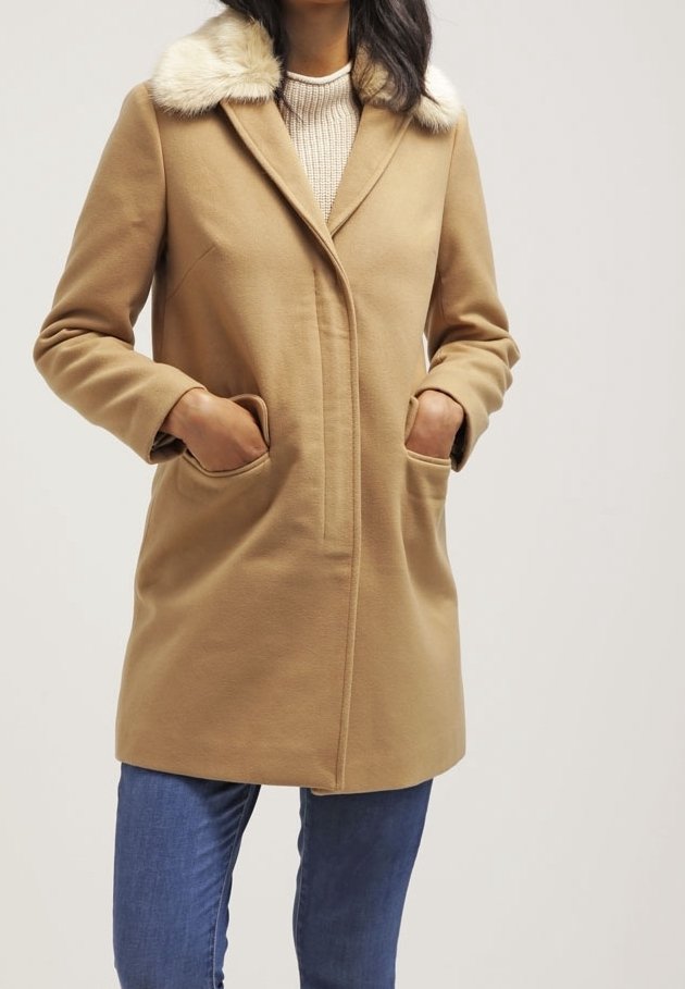 Topshop Krátký kabát - light brown