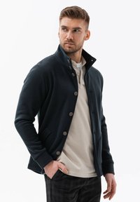 Ombre BUTTON-DOWN WITH  - Felpa con zip - black