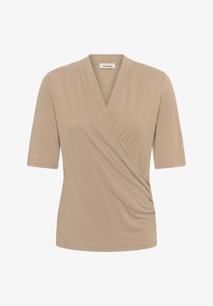 Soaked in Luxury, SLCOLUMBINE WRAP SHORT SLEEVE - Tričko s potlačou - silver mink