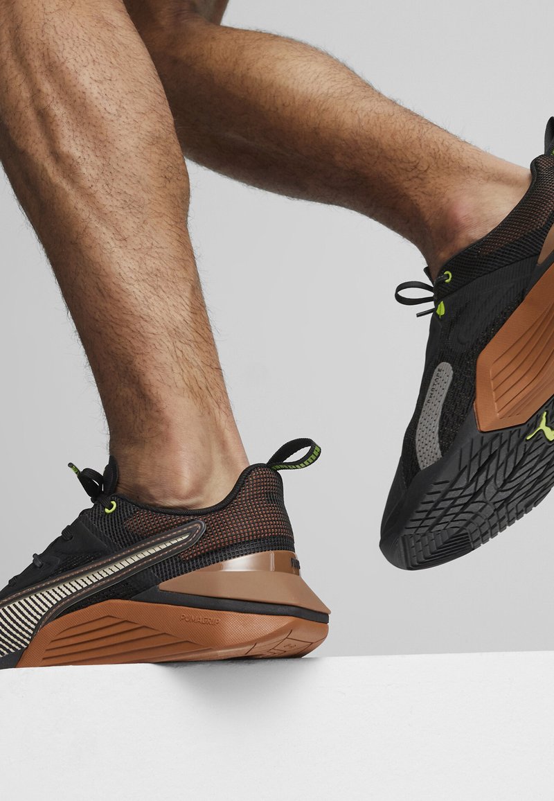 Puma - FUSE 3.0 - Sportovní boty - black teak lime pow, Zvětšit