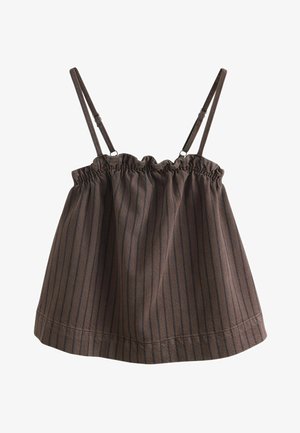 Next, PETITE FIT - STRAPPY DENIM TOP . - Débardeur - brown stripe