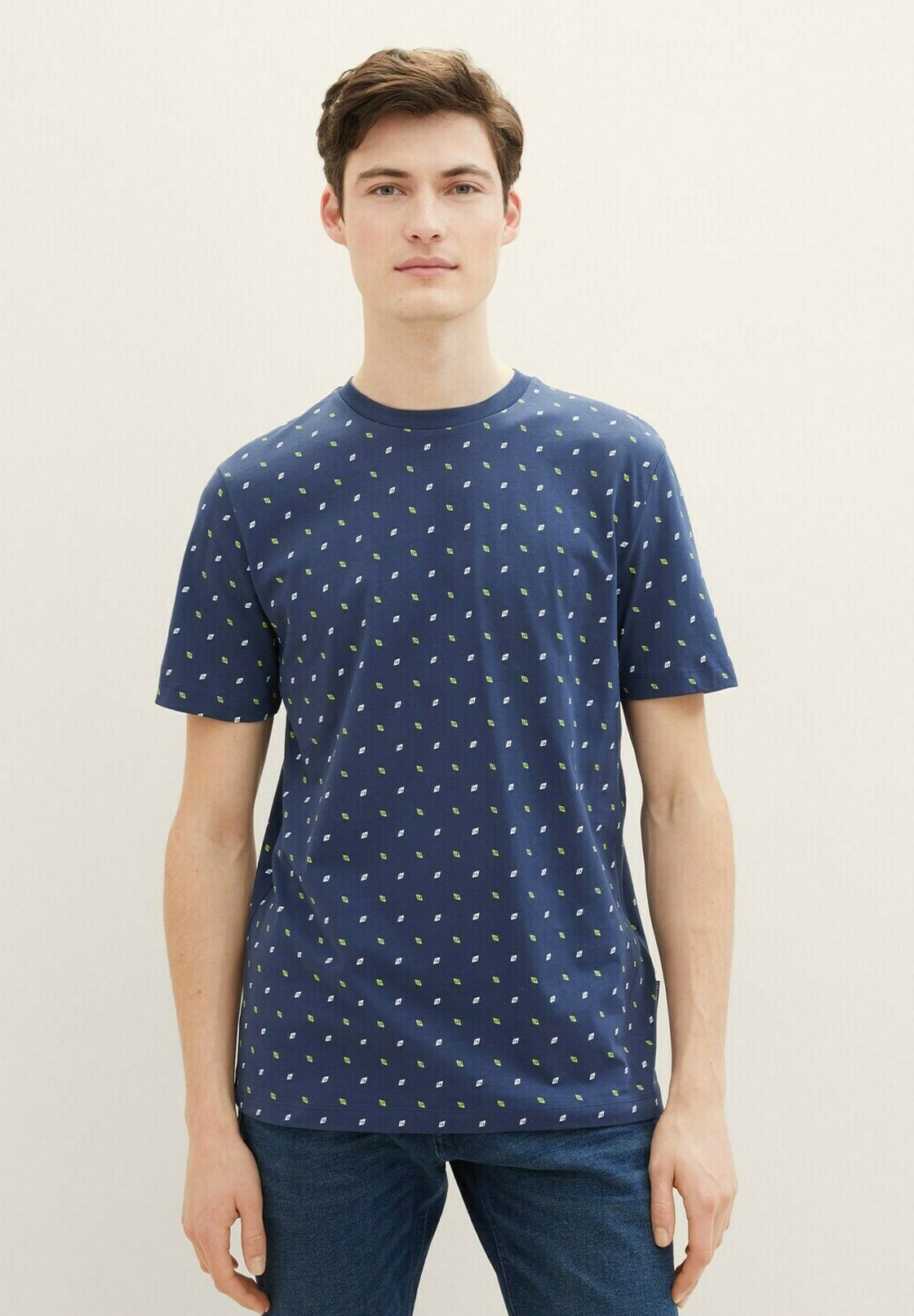 T-shirt Manica Corta Uomo TOM TAILOR Denim - Colore Classico, Vestibilità Ottimale, Cotone Sostenibile, Taglie Dalla XS Alla XXL, Look Sportivo-casual