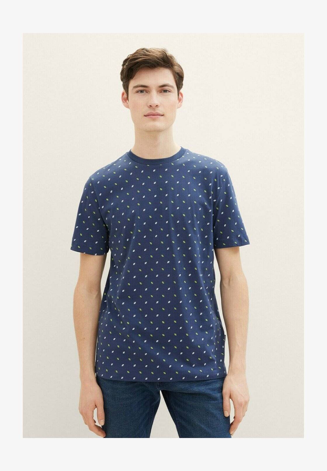 T-shirt Manica Corta Uomo TOM TAILOR Denim - Colore Classico, Vestibilità Ottimale, Cotone Sostenibile, Taglie Dalla XS Alla XXL, Look Sportivo-casual