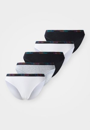 BIKINI 5 PACK  - Slip - black/white/black/gray