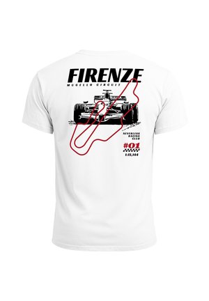 Neverless, HERREN T-SHIRT FIRENZE MUGELLO CIRCUIT RACING CAR SLIM FIT - T-Shirt print - weiß