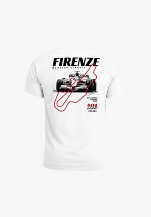 Neverless, HERREN T-SHIRT FIRENZE MUGELLO CIRCUIT RACING CAR SLIM FIT - T-Shirt print - weiß