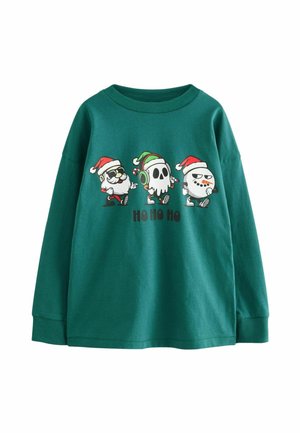 REGULAR FIT - Top s dlhým rukávom - green back print