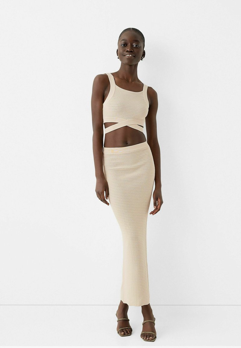 Bershka Top zandkleur Bershka Top zandkleur