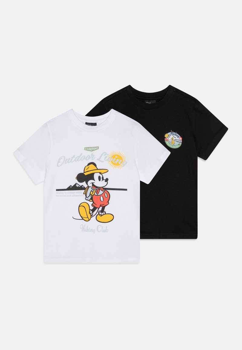 Friboo MICKEY MOUSE AND FRIENDS 2 PACK - Nyomott mintás póló - off-white/black
