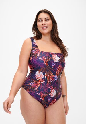 Maillot de bain - purple flower