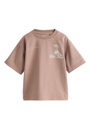 Next, REGULAR FIT - SHORT SLEEVE BACK PRINT T-SHIRT  . - T-Shirt print - neutral   tan wild vibes tiger