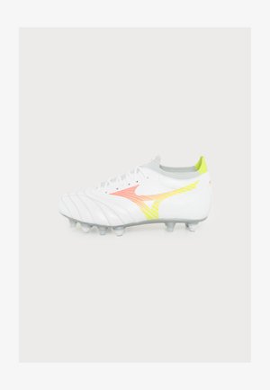 Mizuno, MORELIA NEO ELITE UNISEX - Μπότες ποδοσφαίρου για σταθερό έδαφος - white/lava orange/evening primrose