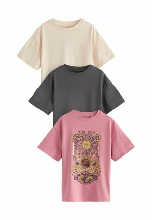 SEQUIN CELESTIAL 3 PACK.  - REGULAR FIT - Camiseta estampada - pink cream charcoal