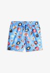 PRINT POPLIN RELAXED SHORTS - Σορτς - blue twilight
