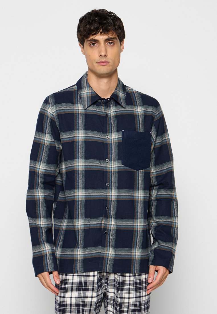 Schiesser Pyjamashirt donkerblauw Schiesser Pyjamashirt donkerblauw