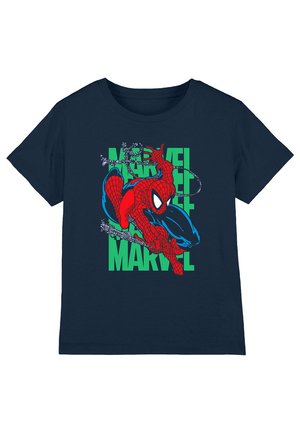 Marvel SPIDERMAN WALL CRAWLING - Print T-shirt - dark blue