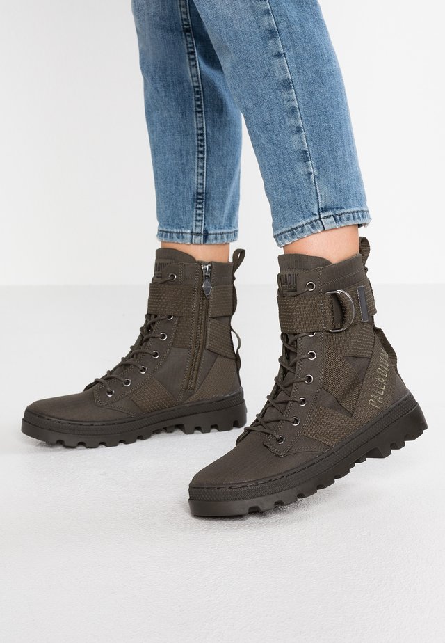 Bottines à lacets - vetiver/olive night