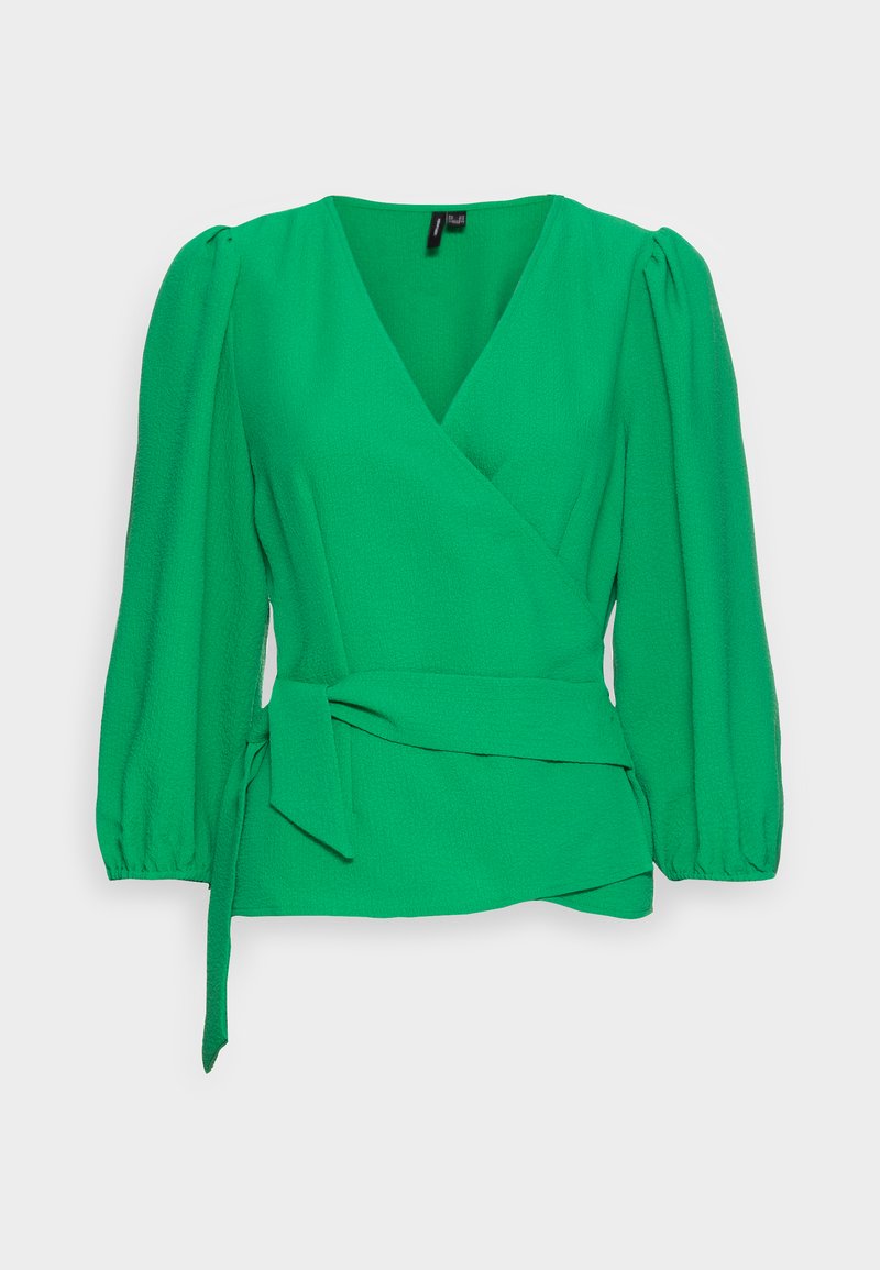 Vero Moda Tall - VMPEPPER AYA 3/4 WRAP - Blouse - bright green, Vergroten