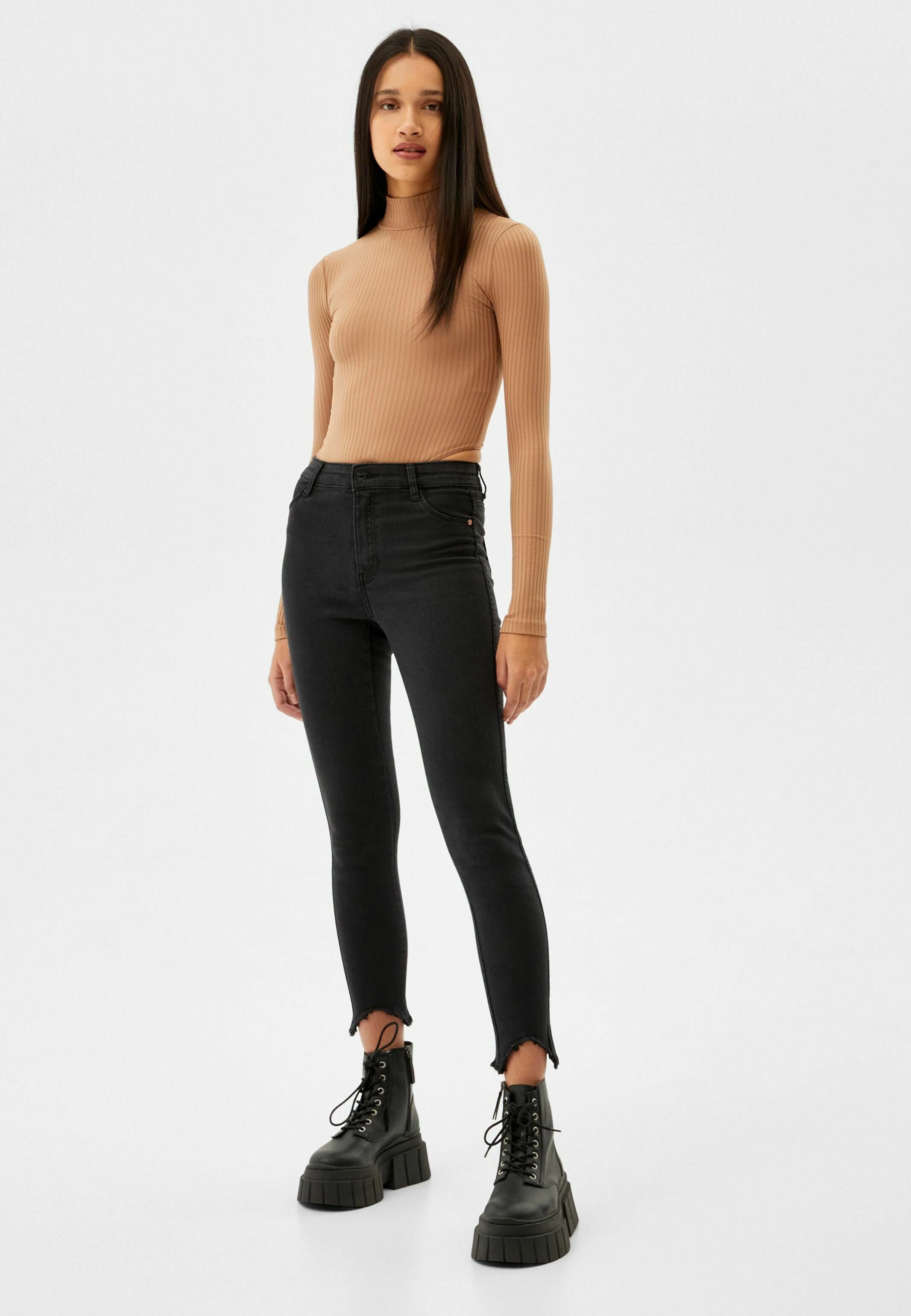 Bershka Jeans Skinny Fit - mottled black/nero-screziato - Zalando.it
