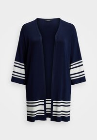 Lauren Ralph Lauren Woman TWO TONE CARDIGAN - Cardigan - refined navy/white