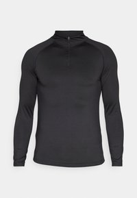 YOURTURN MUSCLE FIT LONG SLEEVE WITH ZIP UNISEX - Hosszú ujjú felső - black