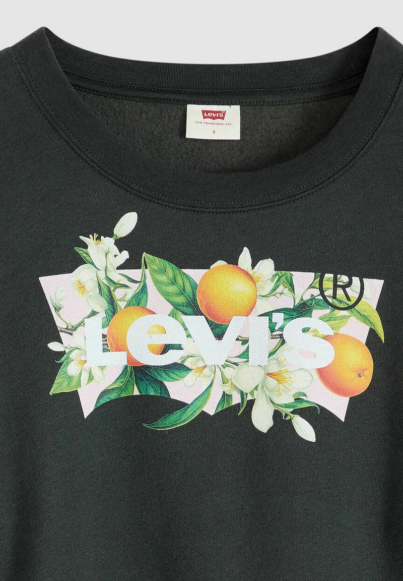 Levi's Felpa da Donna Lse_gr Everyday Crew, Crew Libro da colorare Fiore BW Fill Orbit HTHR Grigio, XS