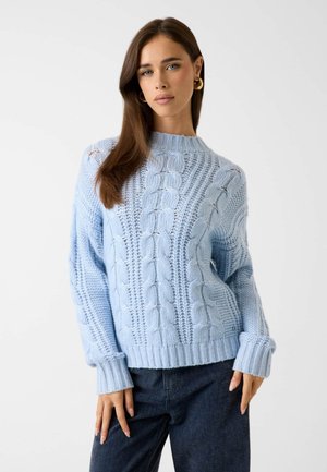 ZOPFPULLOVER - Jumper - himmelblau